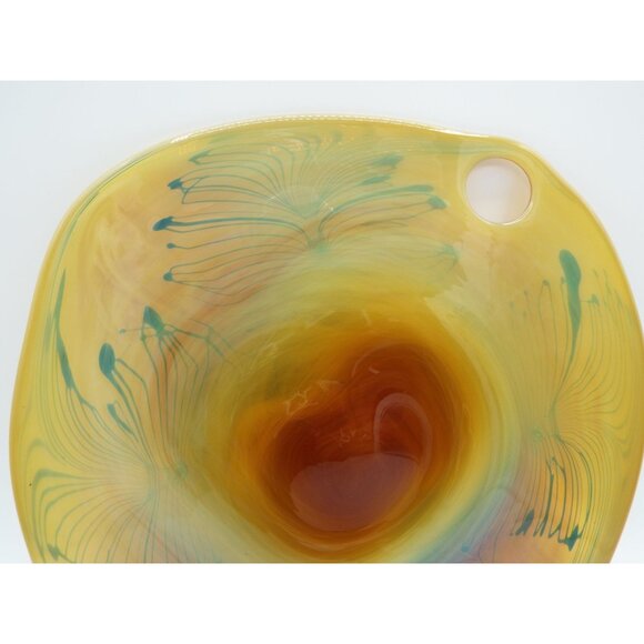 Multicolor Ombre Swirled Art Glass Painters Palette - Picture 9 of 11